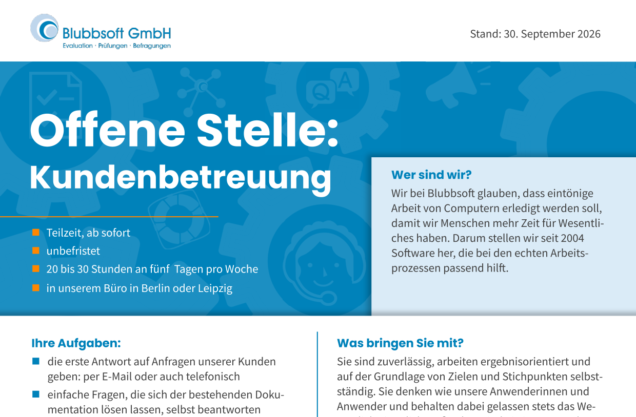 Vorschau der Ausschreibung