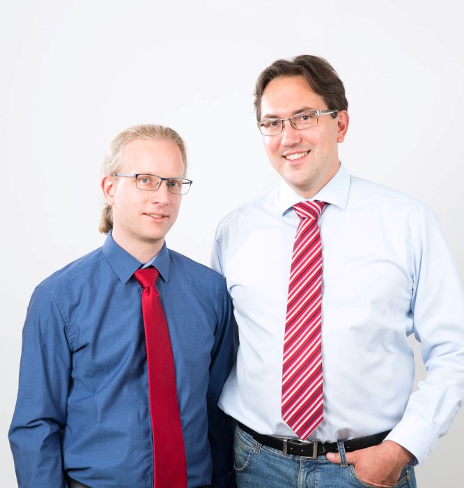 Ein Foto der beiden Geschäftsführer von Blubbsoft